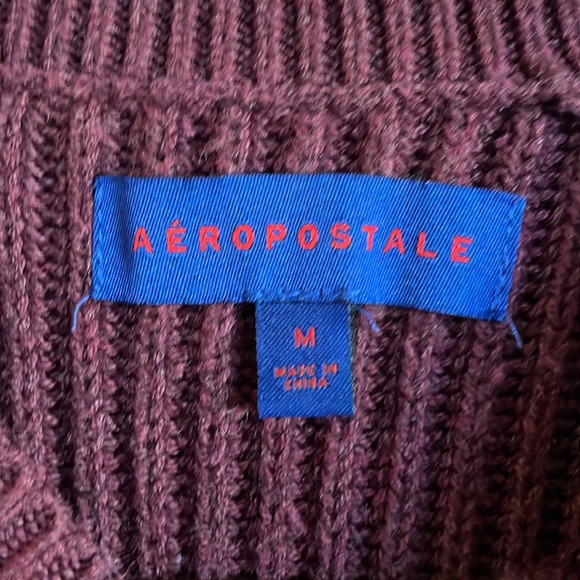 Aeropostale Burgundy Sweater Size: M - Picture 3 of 5
